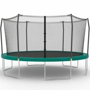 Alternative view of Skywalker 15′ Rectangle Trampoline with Enclosure