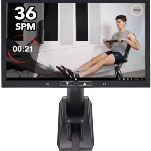 Alternative view of Aviron Strong Series Rower: 22″ HD Touchscreen, Dual Air & Magnetic Resistance up to 100 lbs. Game-Based Workouts, Streaming, Compact Design