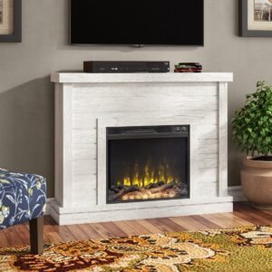 Alternative view of Alaya Wall Mounted Electric Fireplace Sand & Stable Finish