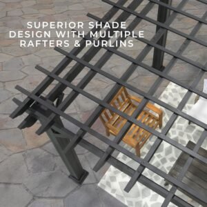 Alternative view of Stratford Traditional Steel Pergola