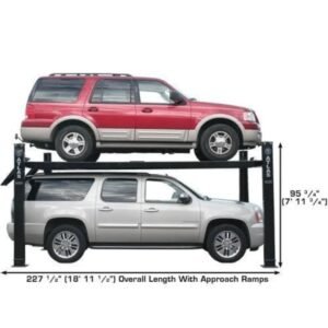 Alternative view of Atlas Pro9000 4 Post Lift with RJ6 Rolling Jacks