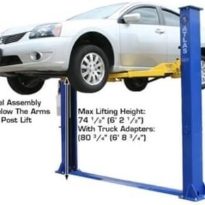 Alternative view of ATLAS Automotive Equipment 9KBPX 2-Post Lift/Hoist, Baseplate Style, 9’6″ Minimum Ceiling Height, 9,000lb Capacity, Symmetric Arms, Dual Hydraulic Chain Drive Cylinders, for Low Ceiling Home Use