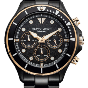 Odyssey Rose Gold Regatta Chrono Black Bracelet